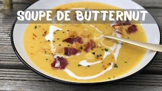 SOUPE DE BUTTERNUT AU LAIT DE COCO ET CURRY  TUTO COMMENT FAIRE UNE SOUPE RAPIDE AU BUTTERNUT [upl. by Auginahs]