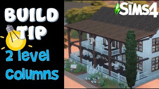 SIMS 4 BUILD IDEA  HOW TO BUILD MULTILEVEL COLUMNS amp SPANDRELS [upl. by Opaline]