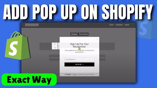 How to add pop up on shopify 2024 [upl. by Llyrat]