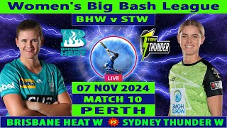 Brisbane Heat Women vs Sydney Thunder Women  BHW vs STW  16th Match of Womens Big Bash League [upl. by Ysnap]