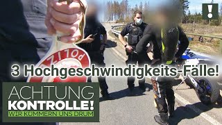 🚨 Motorradrennen Verfolgungsjagd amp Fahrverbot 🚨 3 HighspeedFälle  Kabel Eins  Achtung Kontrolle [upl. by Norred]