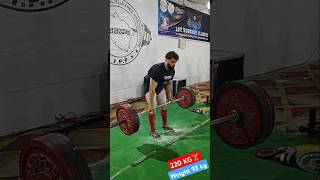 Deadlift 220 KG 🏋️‍♂️ No 1 Conventional Lift Weight 93 kg shorts powerlifting bodybuilding gym [upl. by Eyma]