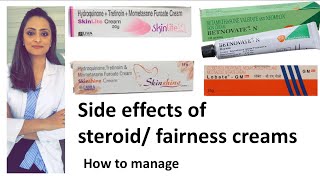 Harmful steroidfairness cream  how to reduce side effects  Creams to avoid [upl. by Enyad]