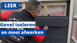 Leer buitengevel isoleren en mooi afwerken [upl. by Merrill]