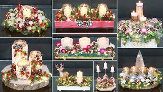 10 Easy Christmas Candle Centerpiece Decoration Ideas Make in a jiff [upl. by Loma]