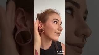 Stone Plugs Ear Gauge Jewelry Try On Haul  Stretched Earlobe Piercing Jewelry  BodyJ4You [upl. by Alikahs]