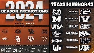 2024 Texas Longhorns Football Season Predictions [upl. by Johnny]