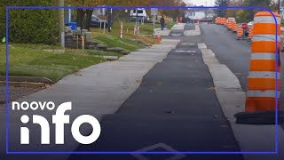 La «pire piste cyclable ever» Le maire Marchand défend cette piste bosselée à Québec [upl. by Notlem48]