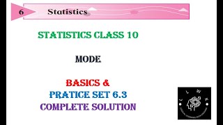 Statistics class 10  Practice set 63  Complete Solution [upl. by Anirt996]