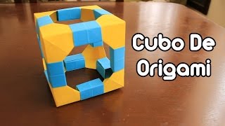 Origami Cube  Cubo De Origami TUTORIAL [upl. by Coveney632]