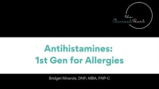 Antihistamines  1st Gen H1 Blockers for Allergies  Pharmacology [upl. by Eob]