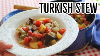 Traditional Turkish Stew Etli Türlü  Güveç With Vegan Option [upl. by Clapper]