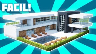 ✔ Como hacer una MANSION MODERNA en Minecraft para Survival Tutorial [upl. by Bush453]