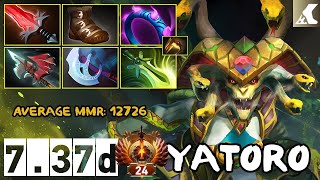 Yatoro  Medusa Venomous Volley  Average MMR 12726  737d  Immortal Dota [upl. by Woodson]