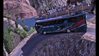 World challenge young drivers across steep narrow and dangerous road S006 [upl. by Atteragram]