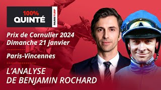 Pronostics Quinté PMU avec Benjamin Rochard  100 Quinté du Dimanche 21 janvier à ParisVincennes [upl. by Aura]