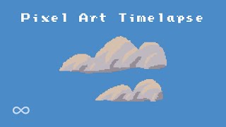 Pixel art Clouds Tutorial  Pixel art timelapse [upl. by Eenimod]