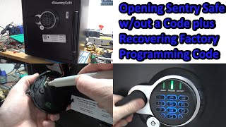 593 How to Open a Sentry Safe without a Code amp Recover the Programming Code [upl. by Laban419]