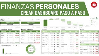 Plantilla para Organizar tus FINANZAS PERSONALES en Excel  Paso a paso de cómo crear el Dashboard [upl. by Thorsten]