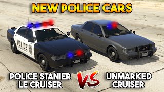 GTA 5 ONLINE  POLICE STANIER VS UNMARKED CRUISER BEST NEW POLICE CAR [upl. by Yendor]