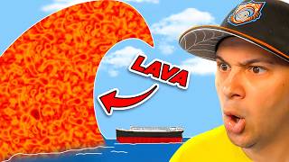 1000 FT LAVA Wave vs Titanic [upl. by Coriss]