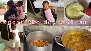 SPEND THE DAY WITH US  FAMILY OF THREE BASED IN ASABA NIGERIA  food vlog [upl. by Eicirtap]