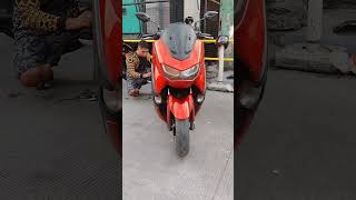 Nmax V2 glossy candy red outer fairings add swap [upl. by Marienthal]