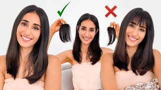 How To  Clipin Bangs  Light amp Dense Hair Bangs  Bang Hair Extensions  Hair Extensions India [upl. by Singhal481]