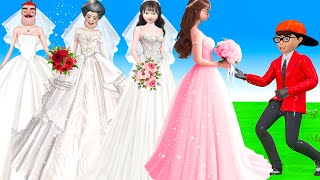 Scary Teacher 3D vs Squid Game Dressing Wedding Style Beautiful Nice or Error 5 Times Challenge [upl. by Airak]