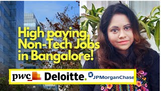 5 High Paying NonTech Jobs in Bangalore  NonIT NonCoding Jobs for Commerce Students [upl. by Lerej]