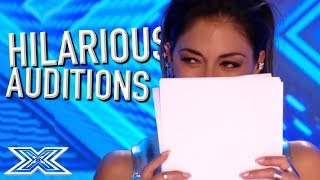 JUDGES Cant Stop LAUGHING on The X Factor  X Factor Global [upl. by Wilkey]