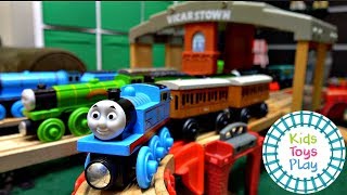 Thomas Train Vicarstown Track Build by Kids Toys Play [upl. by Karolyn685]