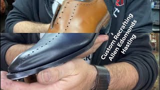 Custom shoe recrafting of an Allen Edmonds Hastings [upl. by Tnecniv802]