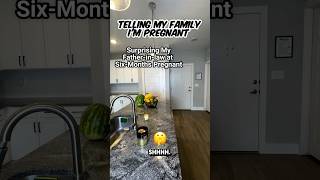 🤫Telling my FAMILY I’m PREGNANT pregnancy surprise reaction shorts funny [upl. by Janek]