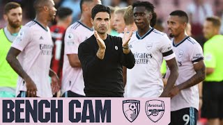 BENCH CAM  Bournemouth vs Arsenal 03  The goals action and reactions [upl. by Weksler604]