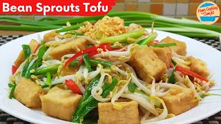 Bean Sprouts Stir Fry with Tofu Recipe [upl. by Chantalle]