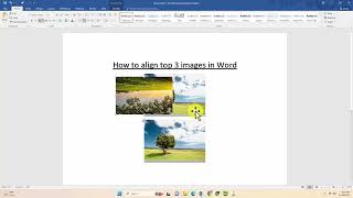 How to align top 3 images in Word [upl. by Irita]