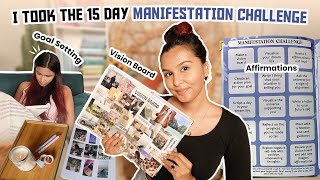 Trying The MANIFESTATION CHALLENGE For 15 Days✨🤍  Vision Board 2024 Goal Affirmations amp More [upl. by Eppie]