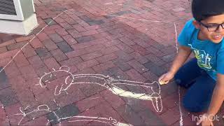 Chalk fest in Reston Town center ✍️ [upl. by Aiekat58]