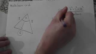 The Cosine Rule to find an angle 1 minute maths [upl. by Sama]