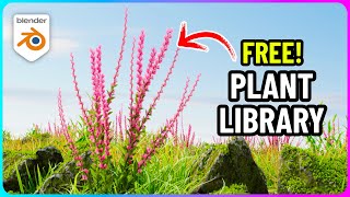 Amazing FREE Plant Library for Blender [upl. by Mohorva]