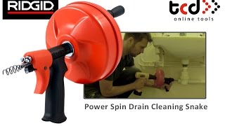 How to Unblock a Sink  Drain  Ridgid Power Spin Drain Cleaner [upl. by Leinehtan94]