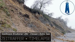 ⚪️ Abbrüche am Brodtener Steilufer  Lübecker Bucht  Zeitraffer Timelapse  Ostsee [upl. by Devin]