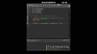 0008 File Handling java coding programming shorts [upl. by Mina873]