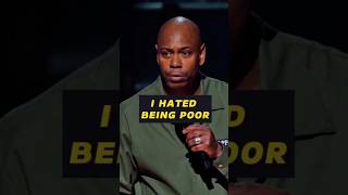 DAVE CHAPPELLE ON BEING POOR 😱🤣 shorts comedy standup [upl. by Amadis]