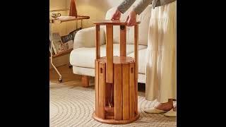 Solid  Wood Stool amp Coffee Table Combo Stackable amp Versatile [upl. by Nehtanhoj]