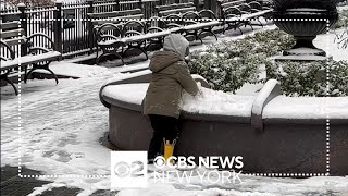 NYC breaks snowless streak after more than 700 days [upl. by Lessard]