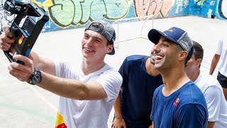 F1 Drivers Max Verstappen Vs Daniel Ricciardo in FUTSAL [upl. by Zacks]