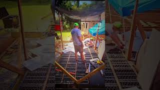 Strongest Deck Ever Built 💪 DeckBuilding101 CurvedDecking StoneDeks timbertech poolparty [upl. by Nyladnohr]