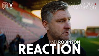 REACTION  Karl Robinson after a point at Crewe [upl. by Palua]